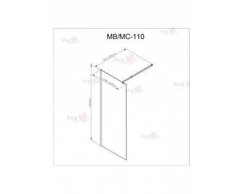 Душевая перегородка AvaCan MB110 MT