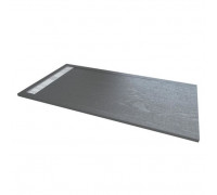 Душевой поддон RGW Stone Tray 80*160*3 прямоугольный графит с дизайн-решеткой