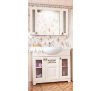 Комплект мебели Бриклаер Кантри 105 бежевый дуб прованс (зеркало 65, шкаф 20)
