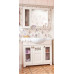 Комплект мебели Бриклаер Кантри 105 бежевый дуб прованс (зеркало 65, шкаф 30, балюстрада 65)