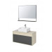 Комплект мебели Aquaton Лофт Урбан 100 серый графит/дуб орегон (раковина Geometry 45*40)
