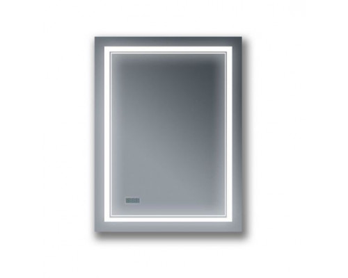Зеркало Бриклаер Эстель-2 60 с Led подсветкой, инфракрасный выключатель, часы