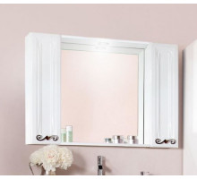 Зеркало-шкаф Бриклаер Адель 105 белый глянец
