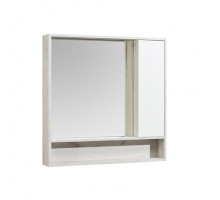 Зеркало-шкаф Aquaton Флай 100 белый глянец/дуб крафт