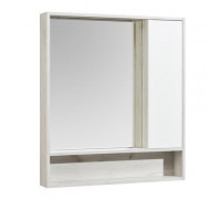 Зеркало-шкаф Aquaton Флай 80 белый глянец/дуб крафт