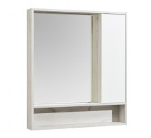 Зеркало-шкаф Aquaton Флай 80 белый глянец/дуб крафт