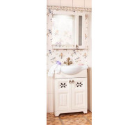 Комплект мебели Бриклаер Кантри 65 бежевый дуб прованс (зеркало 45, шкаф 20, балюстрада 45)