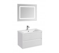 Комплект мебели Aquaton Римини 80 New белый глянец