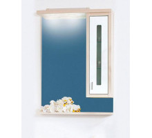 Зеркало-шкаф Бриклаер Бали 62 светлая лиственница/белый глянец R