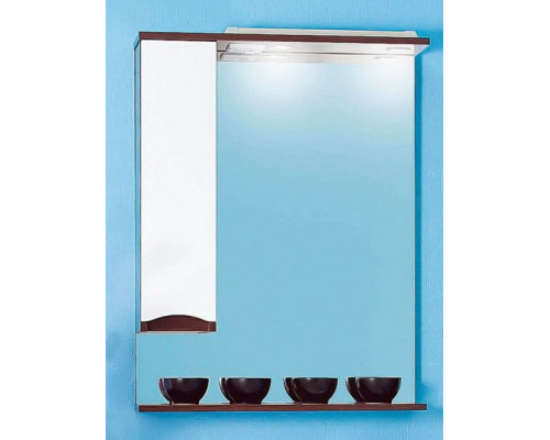 Зеркало-шкаф Бриклаер Токио 70 венге/белый глянец L