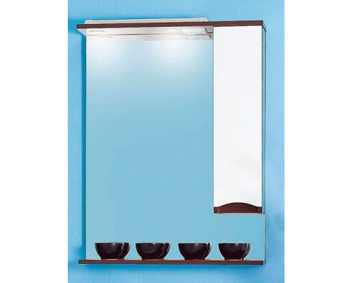 Зеркало-шкаф Бриклаер Токио 70 венге/белый глянец R