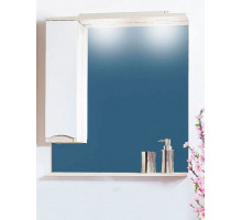 Зеркало-шкаф Бриклаер Токио 80 светлая лиственница/белый глянец L