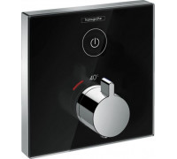 Термостат Hansgrohe Shower Select Glass 15737600 для душа на 1 выход хром/черный скрытый монтаж