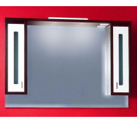 Зеркало-шкаф Бриклаер Бали 120 венге/белый глянец