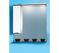 Зеркало-шкаф Бриклаер Токио 80 венге/белый глянец L