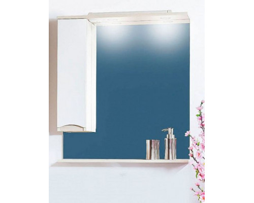 Зеркало-шкаф Бриклаер Токио 70 светлая лиственница/белый глянец L