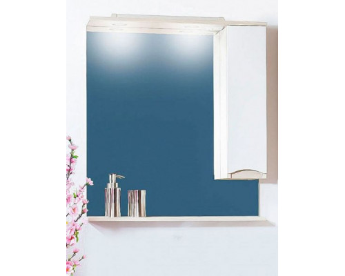 Зеркало-шкаф Бриклаер Токио 80 светлая лиственница/белый глянец R