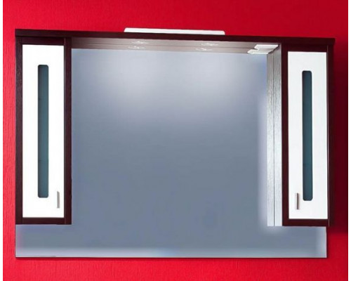 Зеркало-шкаф Бриклаер Бали 120 венге/белый глянец