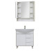 Комплект мебели Aquaton Рико 80 белый глянец/ясень фабрик (зеркало-шкаф)