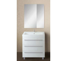 Комплект мебели 1Marka Соната 58Н белый глянец, зеркало-шкаф Соната 75