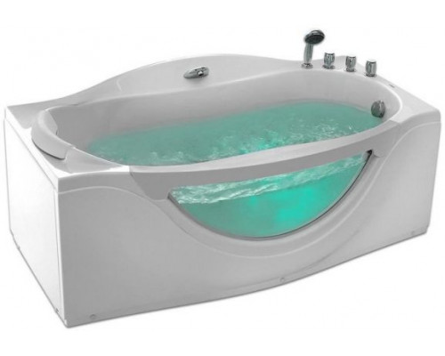 Акриловая ванна Gemy G9072 C R 171х92 со стеклянной стенкой