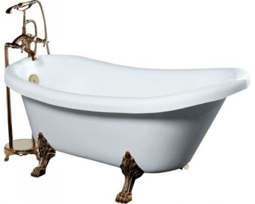 Акриловая ванна Gemy G9030 A 175х82 ножки золото