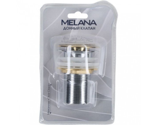 Донный клапан без перелива Melana (золото) MLN-330304G в блистере