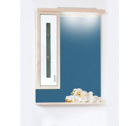 Зеркало-шкаф Бриклаер Бали 62 светлая лиственница/белый глянец L