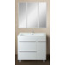 Комплект мебели 1Marka Соната 90Н белый глянец с бельевой корзиной, зеркало-шкаф Соната 90