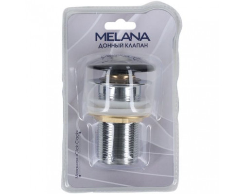 Донный клапан без перелива Melana (черный) MLN-330300B в блистере