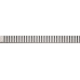 Дизайн-решетка AlcaPlast Line-300L нержавеющая сталь, глянцевая