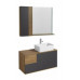 Комплект мебели Aquaton Терра 105 дуб кантри/антрацит со шкафчиком (раковина Mila 50)