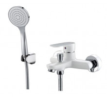 Смеситель ABBER Weiss Insel AF8012W для ванны и душа, белый/хром