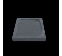 Душевой поддон Bas Квадро 100*100*13,5 грей (серый) с панелью