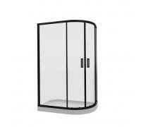 Душевое ограждение Niagara Nova NG-6821-08 BLACK 120*80*190 L/R полукруг, двери раздвижные, без поддона