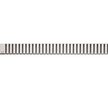 Дизайн-решетка AlcaPlast Line-850L нержавеющая сталь, глянцевая