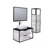 Комплект мебели Grossman Лофт 90 шанико/металл черный (раковина GR-3020)