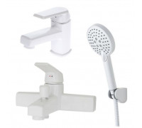 Комплект смесителей OneLife P02-311w белый глянец