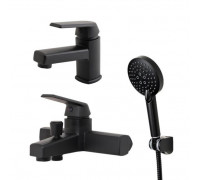 Комплект смесителей OneLife P02-311b черный матовый