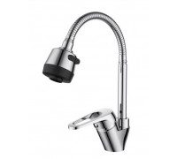 Смеситель OneLife P11-004cr для кухни с гибким изливом хром