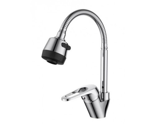 Смеситель OneLife P11-004cr для кухни с гибким изливом хром