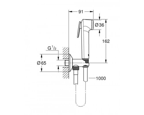 Гигиенический душ Grohe Tempesta-F Trigger Spray 26358000 хром