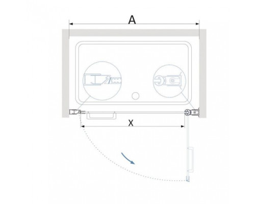 Душевая дверь в нишу RGW Passage 70*185 прозрачное стекло без поддона