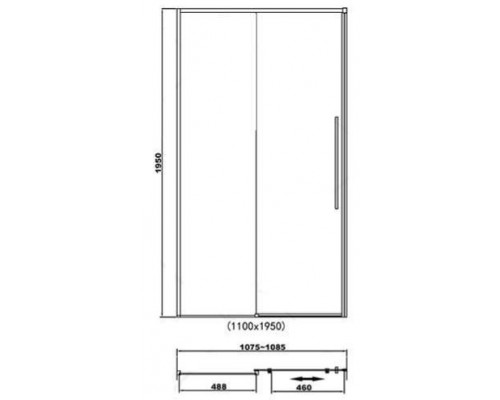 Душевая дверь в нишу RGW Stilvoll SV-12-B 110*195 профиль черный без поддона