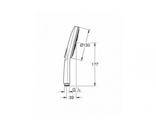 Душевая лейка Grohe Rainshower 26544LS0 3 режима хром/белый