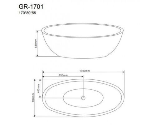 Акриловая ванна Grossman GR-1701 170х80