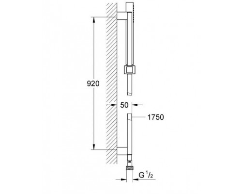 Душевая стойка Grohe Euphoria Cube 27700000 90 хром