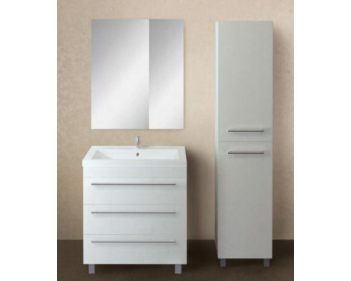 Комплект мебели 1Marka Соната 75Н белый глянец 3 ящика, зеркало-шкаф Соната 75
