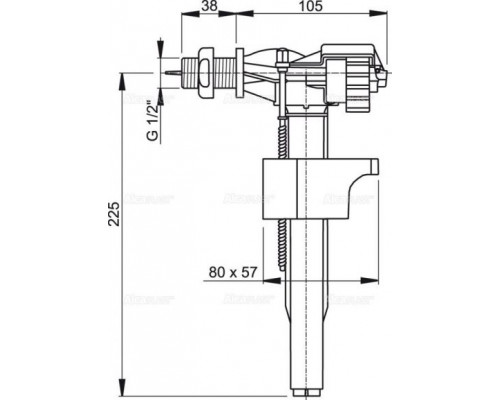 Впускной клапан для керамических бачков AlcaPlast A16 1/2
