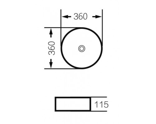Накладная раковина Grossman GR-4040BW 36*36 черная (белая внутри)